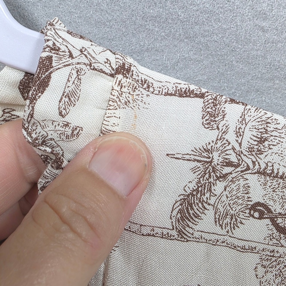 Cloth and Portrait Safari Toile Maxi Dress Sz XL Cream Leopard Tiered Jungle - Picture 7 of 12